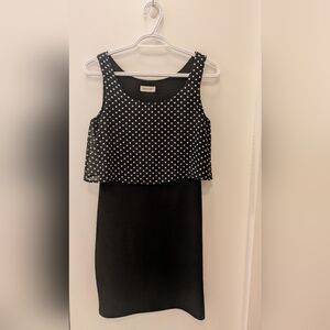 Black and White Polka Dot Short Dress